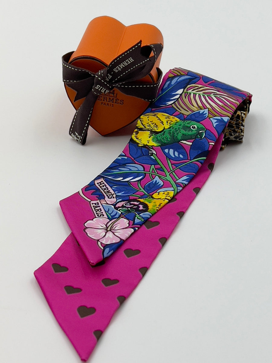 Hermes Twilly Jungle Love Silk Scarf LeidiDonna Luxe Inc