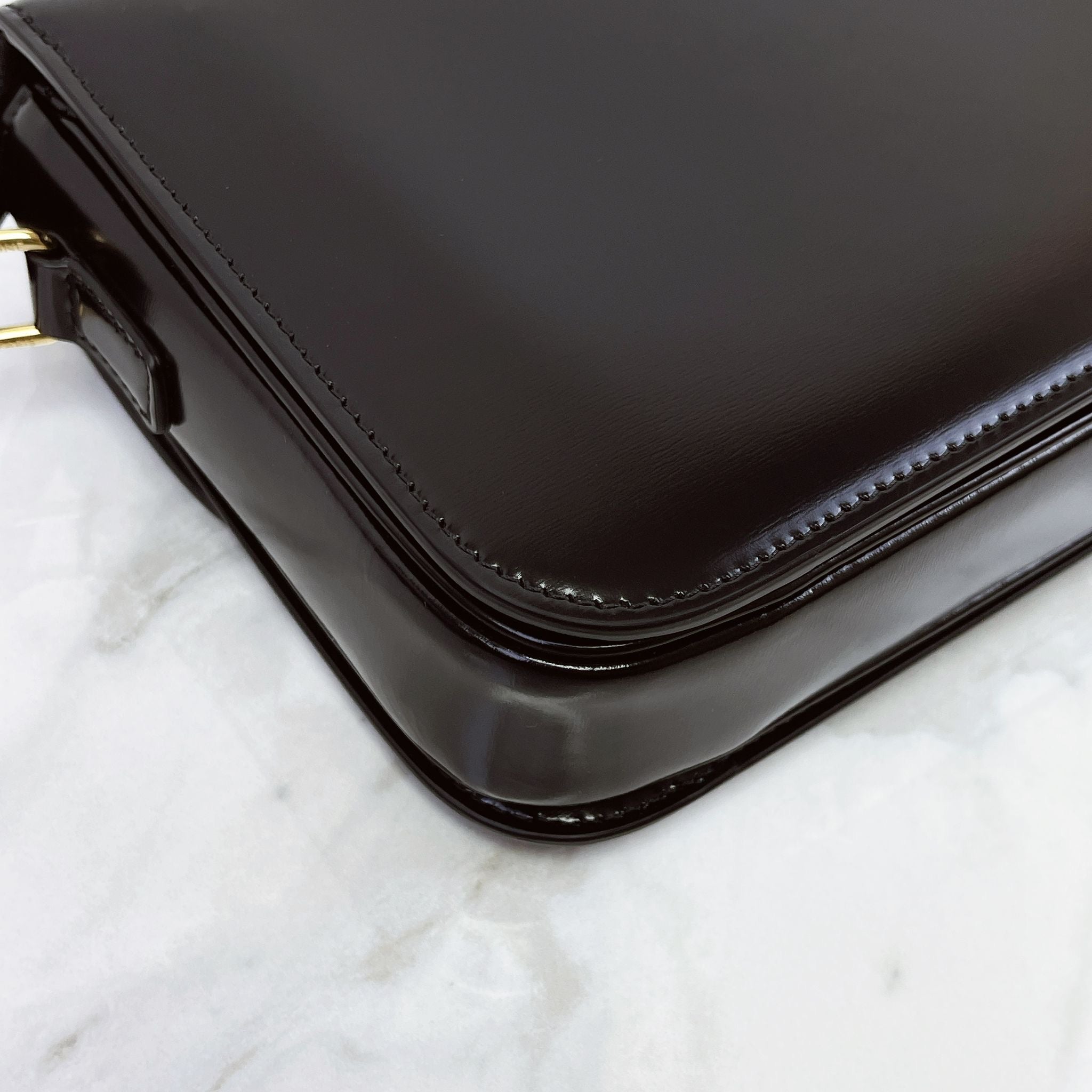 Celine Triomphe Classique Black Gold-tone Hardware