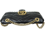 Charger l&#39;image dans la galerie, GUCCI GG Marmont Small Shoulder Calfskin Matelasse Black GHW Small
