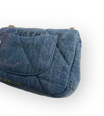 Load image into Gallery viewer, Chanel Classic Mini Rectangle 22P Blue Denim Mood, Gold-tone Hardware
