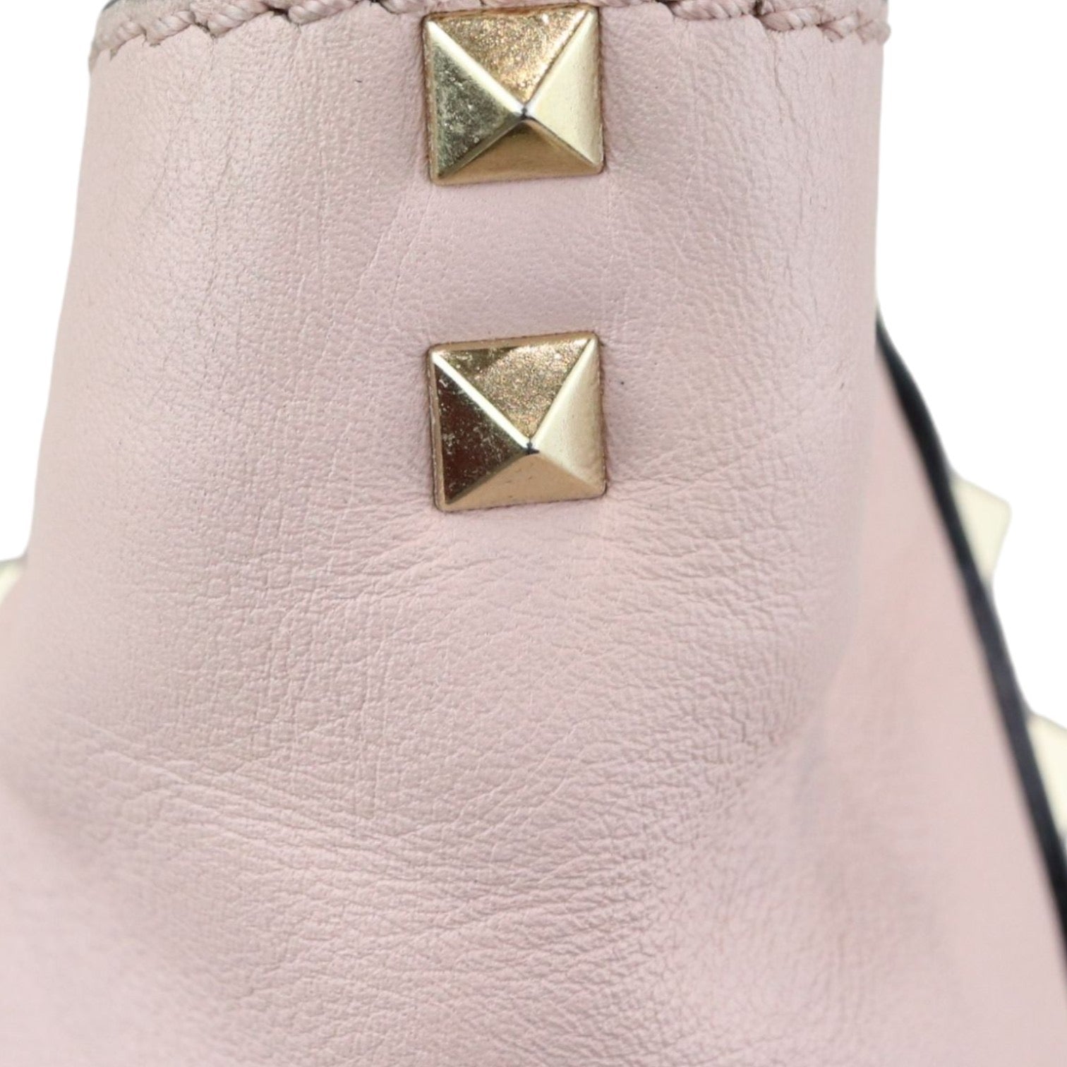 VALENTINO Rockstud Tote Small Vitello Beige Pink LGHW