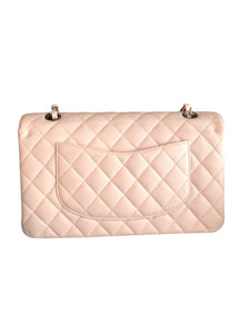 Chanel Timeless Classic Medium Cloud Pink Caviar Silver-tone Hardware M/L