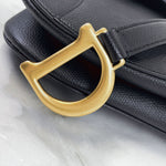 Load image into Gallery viewer, Christian Dior Saddle Mini/Small Black Grained Calfskin Gold-tone Hardware
