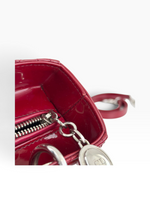Charger l'image dans la galerie, Christian Dior Lady Dior Medium Red Patent Leather Silver-tone Hardware
