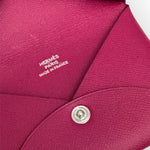 Charger l&#39;image dans la galerie, Hermes Calvi Card Wallet, Rose Pourpre Palladium-plated Hardware
