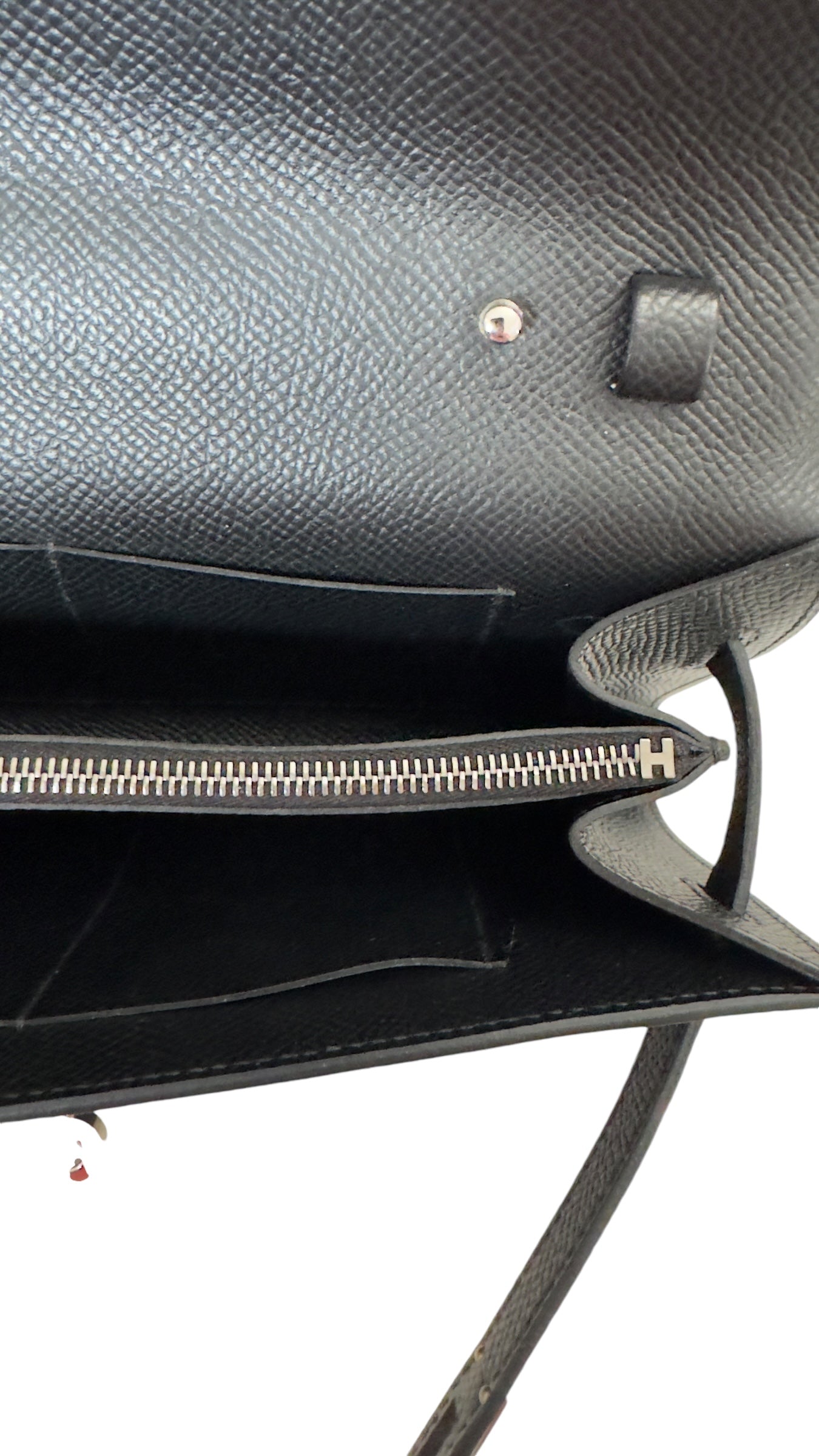 Hermes Kelly To Go Black Epsom Leather Palladium Hardware