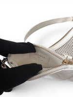 将图片加载到图库查看器，Chanel Half Moon Mesh Bag Ivory Lambskin Gold-tone Hardware
