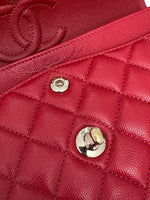 将图片加载到图库查看器，Chanel Timeless Classic Small 19B True Red Caviar Gold-tone Hardware
