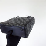 将图片加载到图库查看器，Christian Dior Lady Dior Diamond Motif Black Ultramatte Small
