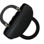 将图片加载到图库查看器，Christian Dior Lady Dior Medium Black Grained Leather/Caviar Silver-tone Hardware
