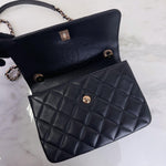 将图片加载到图库查看器，Chanel Trendy CC Small Black Lambskin Rose Gold Hardware
