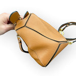 将图片加载到图库查看器，Loewe Puzzle Bag Small Camel Grained Calfskin Gold-tone Hardware
