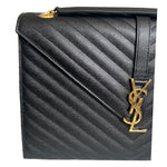 Load image into Gallery viewer, Saint Laurent Envelope Bag Grain de Poudre Chevron Quilted Large YSL
