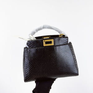 Fendi Peekaboo Mini Exotic Leather Gold-tone