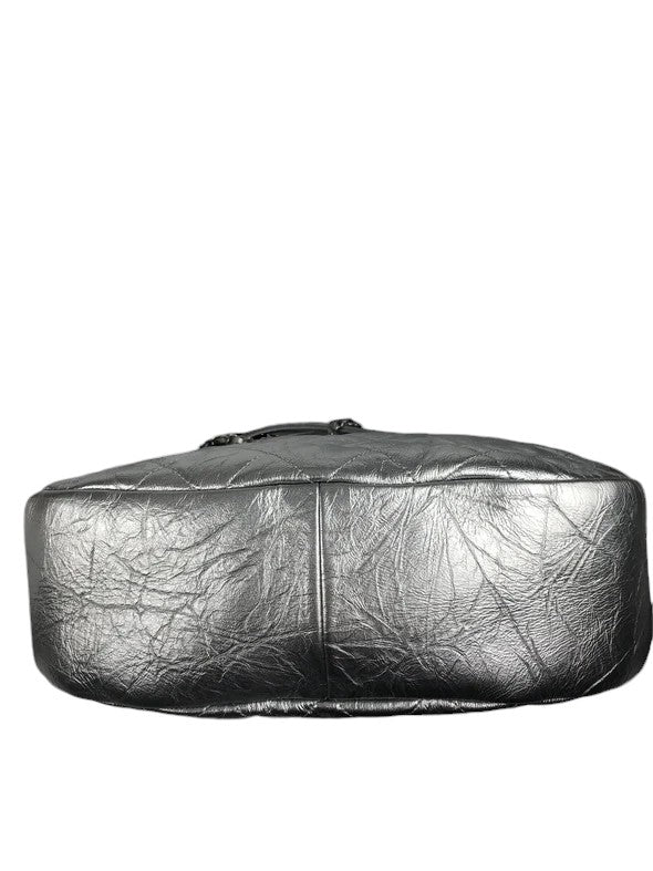 Chanel 31 Bag Silver Crumpled Calfskin Silver-tone Hardware