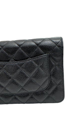 将图片加载到图库查看器，Chanel Classic Wallet on Chain Black Caviar Gold-tone Hardware
