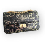 Charger l&#39;image dans la galerie, Chanel Classic 2.55 Reissue Mini Rectangle Single Flap, Metiers D’art Croc-Embossed Graffiti Calfskin, Gold-tone Hardware
