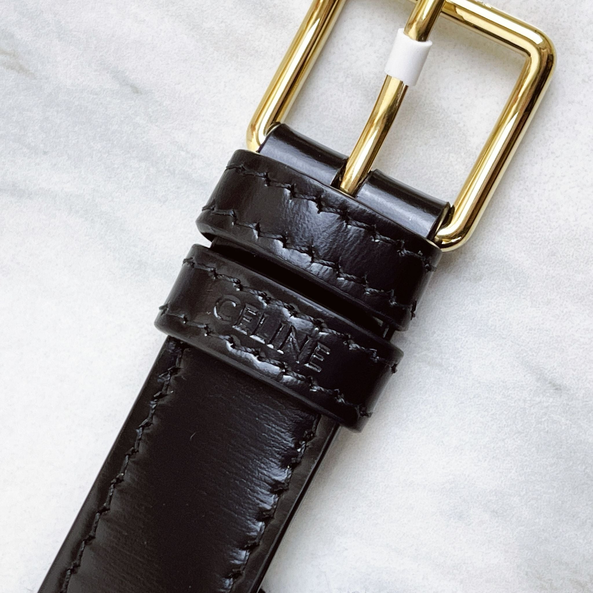 Celine Triomphe Classique Black Gold-tone Hardware