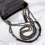 将图片加载到图库查看器，Chanel Gabrielle Small Black Calfskin Mixed Hardware
