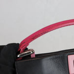 Load image into Gallery viewer, FENDI Peekaboo Iconic Satchel Mini Nappa Colorblock Black SHW
