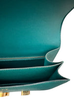 Load image into Gallery viewer, Hermes Constance 24	Malachite Epsom 24kt Gold-Plated Hardware Stamp A
