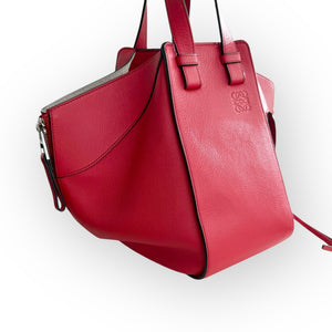 Loewe Hammock Bag Small, Red Grained Calfskin, Gold-tone Hardware