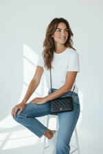 Load image into Gallery viewer, Chanel Gabrielle Quilted Wallet on Chain, Black Calfskin, Mixed-tone Hardware
