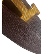 Charger l&#39;image dans la galerie, Hermes H Guilloche Belt Bucket and Reversible Leather Strap 32mm
