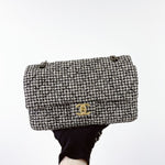 将图片加载到图库查看器，Chanel Shoulder Bag Houndstooth Tweed
