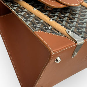 Goyard Saigon PM Tan/Black Gold-Tone Hardware