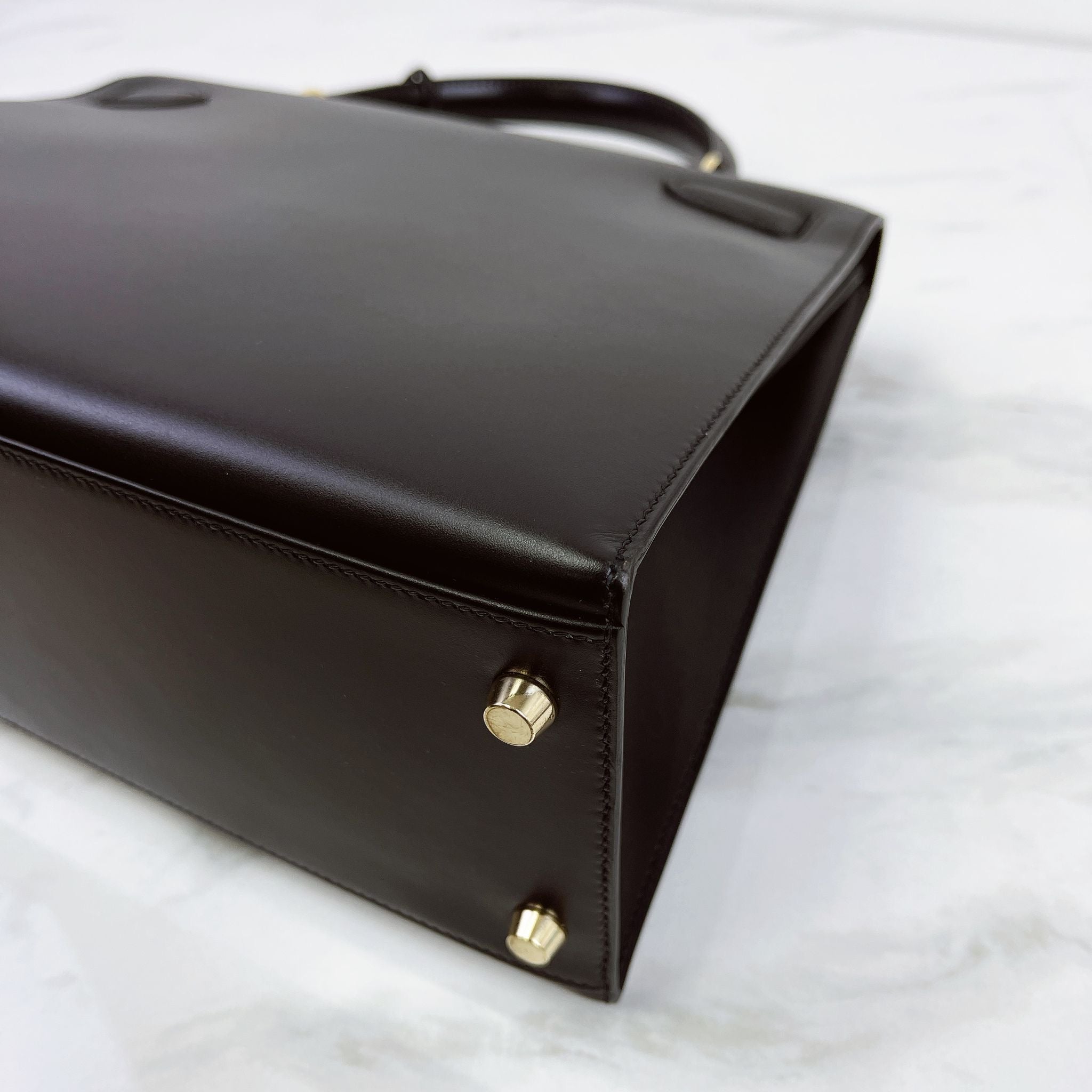 Hermes Kelly 32 Sellier Vintage Box Leather