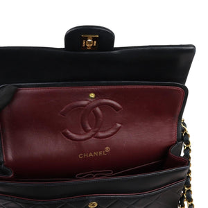 Chanel Timeless Classic Medium - Vintage. Black Diamond Quilted Lambskin, 24kt Gold-plated Hardware