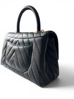 Load image into Gallery viewer, Chanel Coco Handle Mini, Black Caviar Leather Gold-tone Hardware
