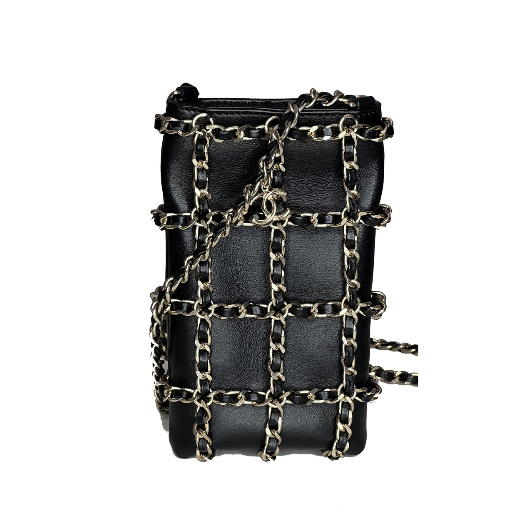 C H A N E L PHONE CLUTCH ON CHAIN