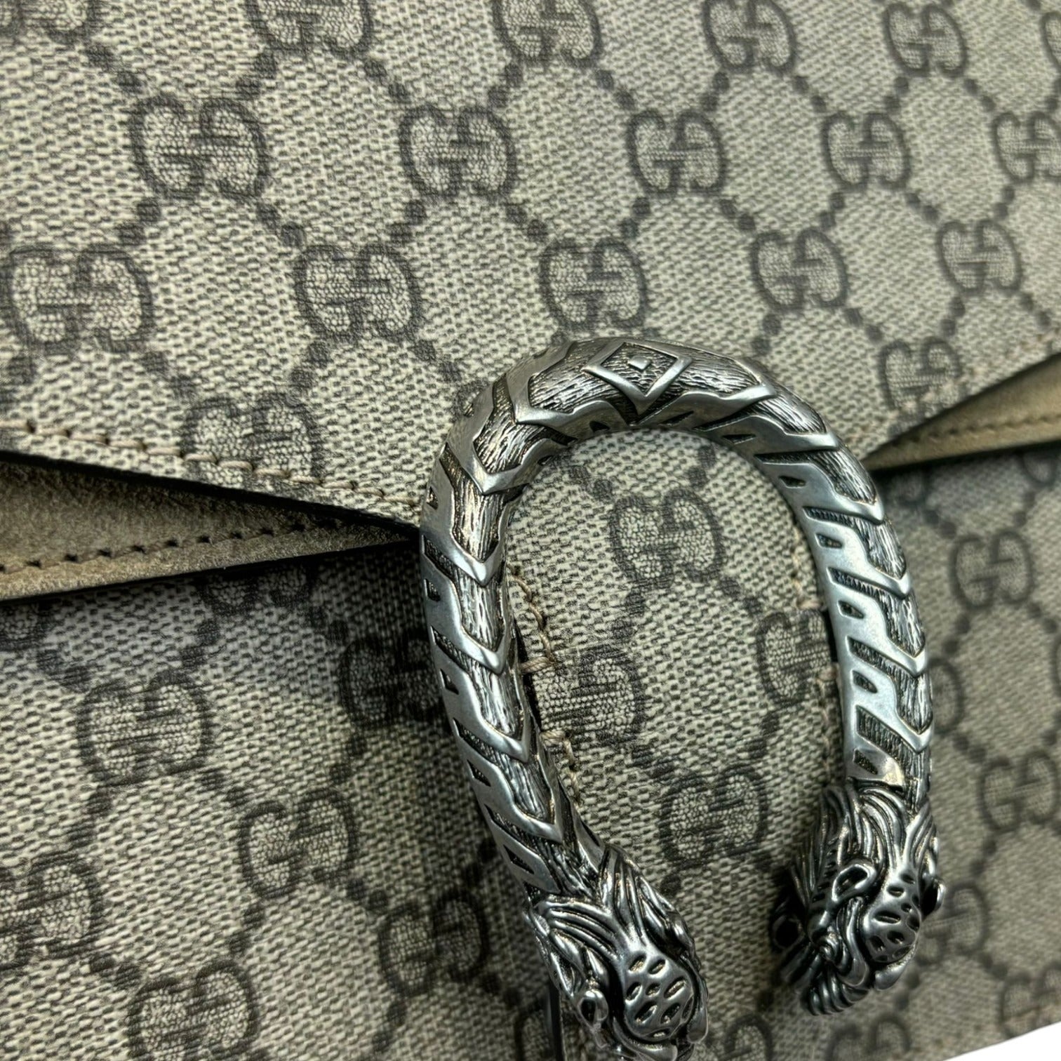 Gucci Dionysus Small GG Supreme Monogram Taupe RHW