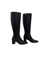 将图片加载到图库查看器，Stuart Weitzman Yuliana 60 Knee-High Zip Boots, Black Nappa Leather, Size US 7B/EU 37.5
