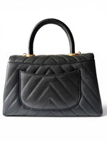 Load image into Gallery viewer, Chanel Coco Handle Mini, Black Caviar Leather Gold-tone Hardware
