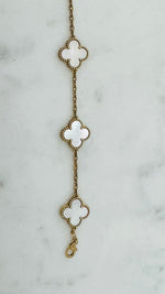 Load image into Gallery viewer, Van Cleef and Arpels Vintage Alhambra Bracelet, 5 Motifs, 18K Yellow Gold, Mother of Pearl
