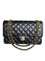 Charger l&#39;image dans la galerie, Chanel Timeless Classic Medium Black Lambskin Gold-tone Hardware
