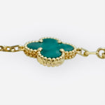 Load image into Gallery viewer, Van Cleef and Arpels Vintage Alhambra 5 Motifs Bracelet, Malachite, 18kt Yellow Gold- VCA
