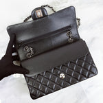 Load image into Gallery viewer, Chanel Classic Medium Black Caviar Silver-tone Hardware
