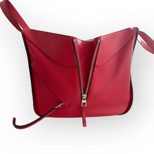 Loewe Hammock Bag Small, Red Grained Calfskin, Gold-tone Hardware