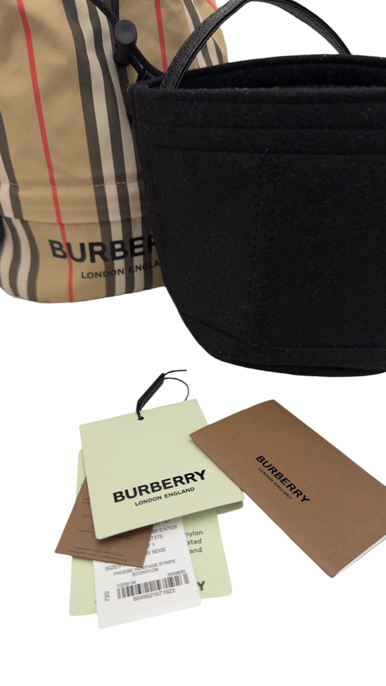 Burberry Phoebe Check Drawstring Pouch