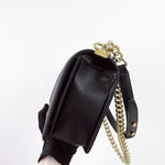 将图片加载到图库查看器，Chanel Leboy New Medium Black Diamond Quilted Lambskin Gold Hardware
