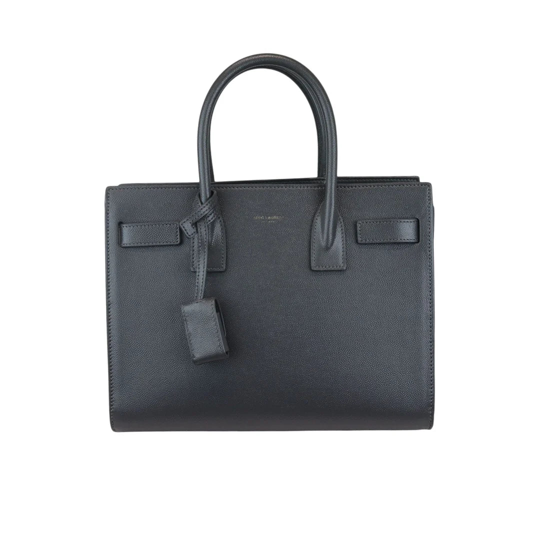 Saint Laurent Baby Sac De Jour Grained Leather Grey GHW YSL