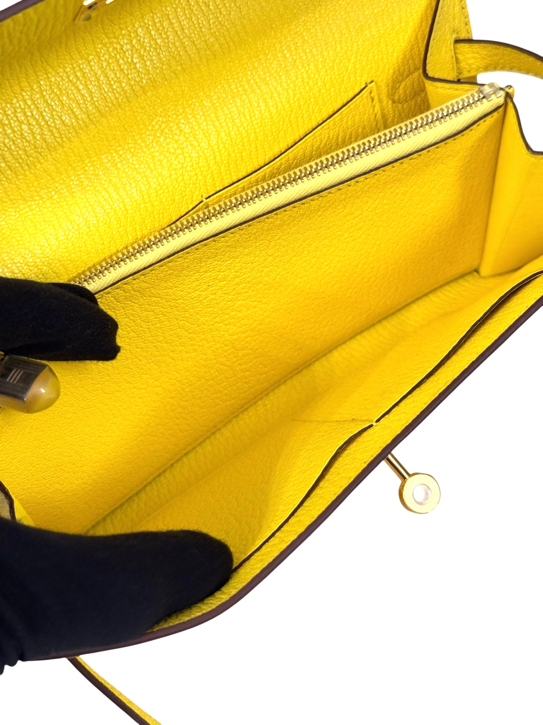 Hermes Kelly To Go Chevre 24kt Gold-plated Hardware