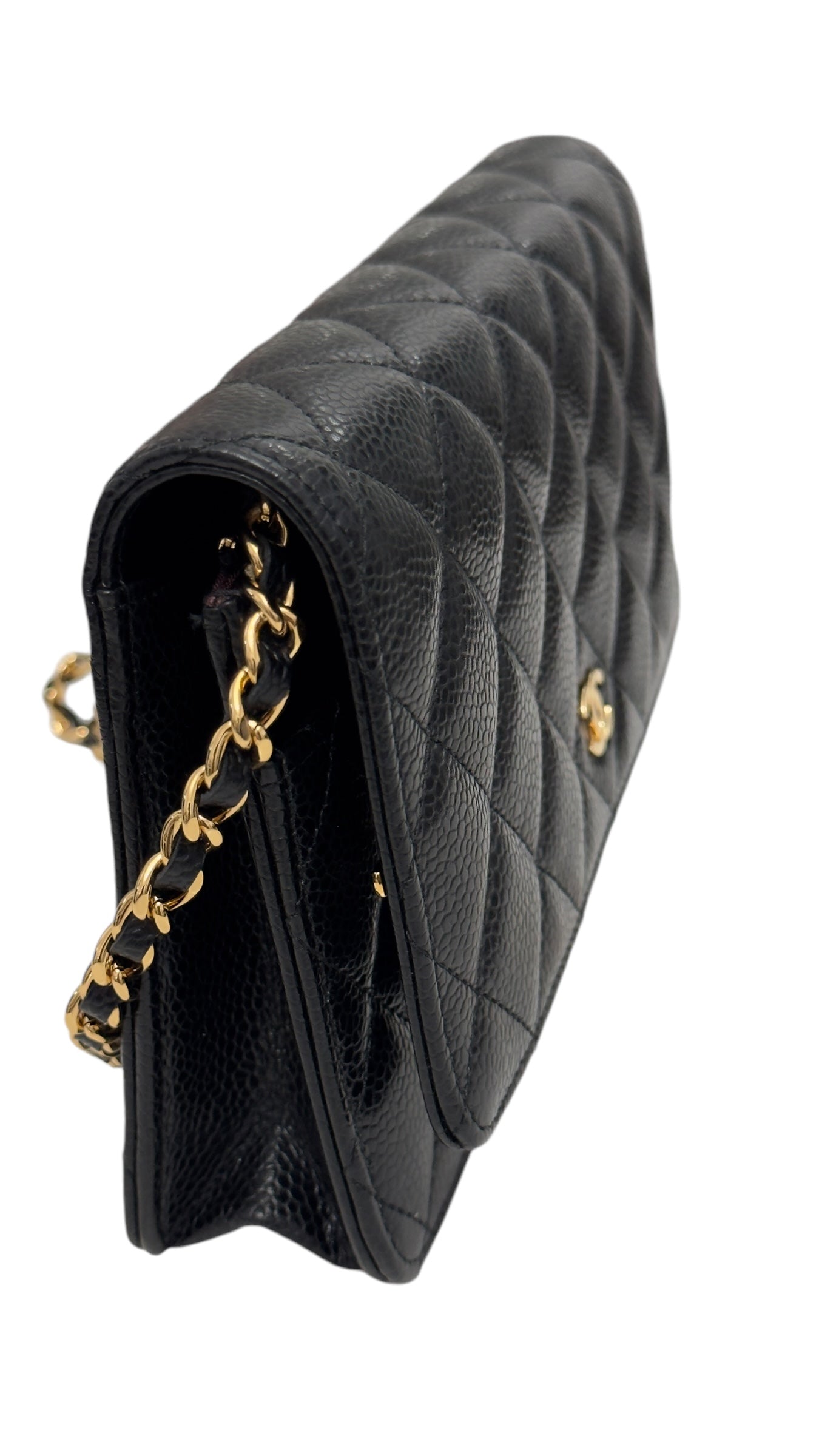 Chanel Classic Wallet on Chain Black Caviar Gold-tone Hardware