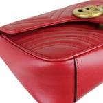 Load image into Gallery viewer, GUCCI GG Marmont Small Calfskin Matelasse Red GHW
