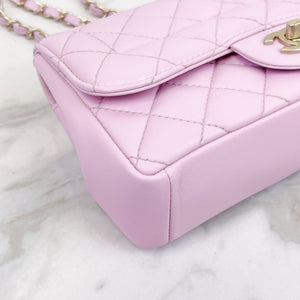 Chanel Mademoiselle Pink Lambskin Gold-tone Hardware