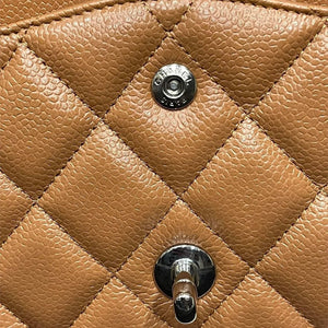 Chanel Timeless Classic Jumbo Double Flap Caramel Caviar Gold-tone Hardware